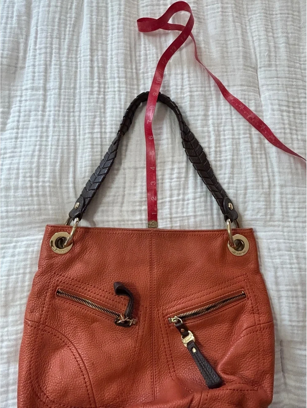 B Makowsky Leather Hobo Shoulder Bag Purse